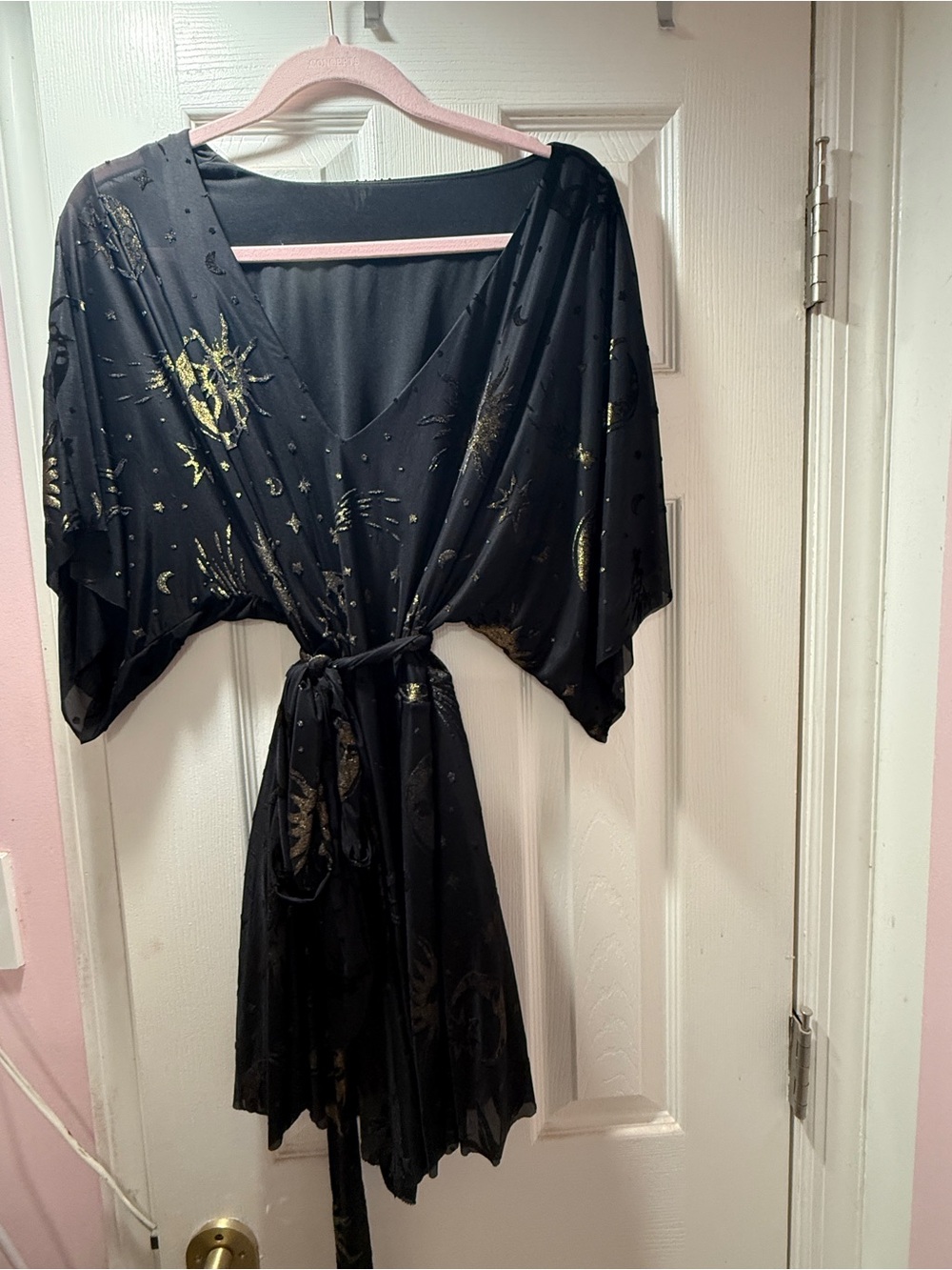 BlackMilk Burned Velvet Sun & Moon Gold Kimono Playsuit ✨ Limited - Picture 4 of 7
